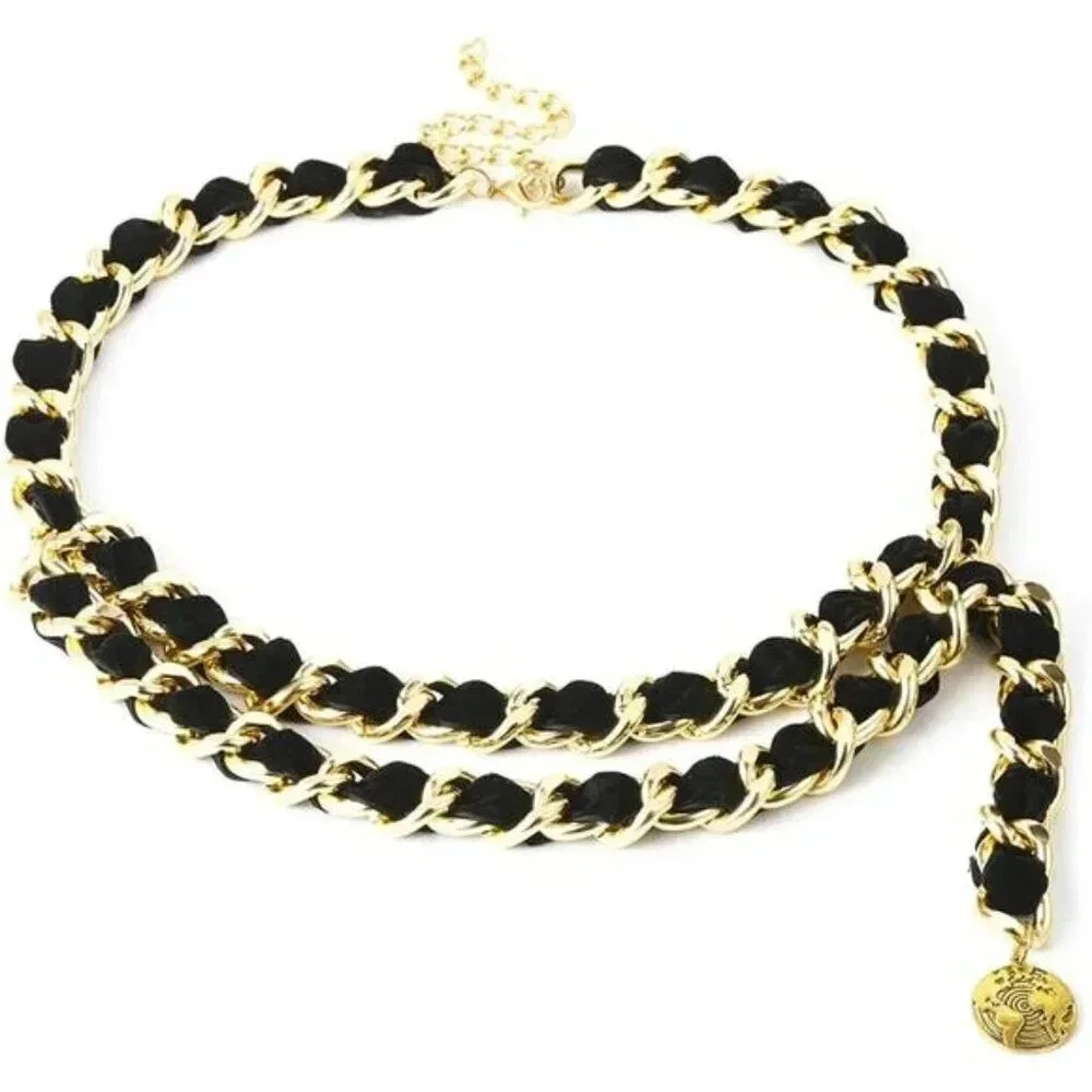 Alloy Waist Chain Body Chain Weave Rope Winding Twist Chain for Women Waist - Picture 5 of 8